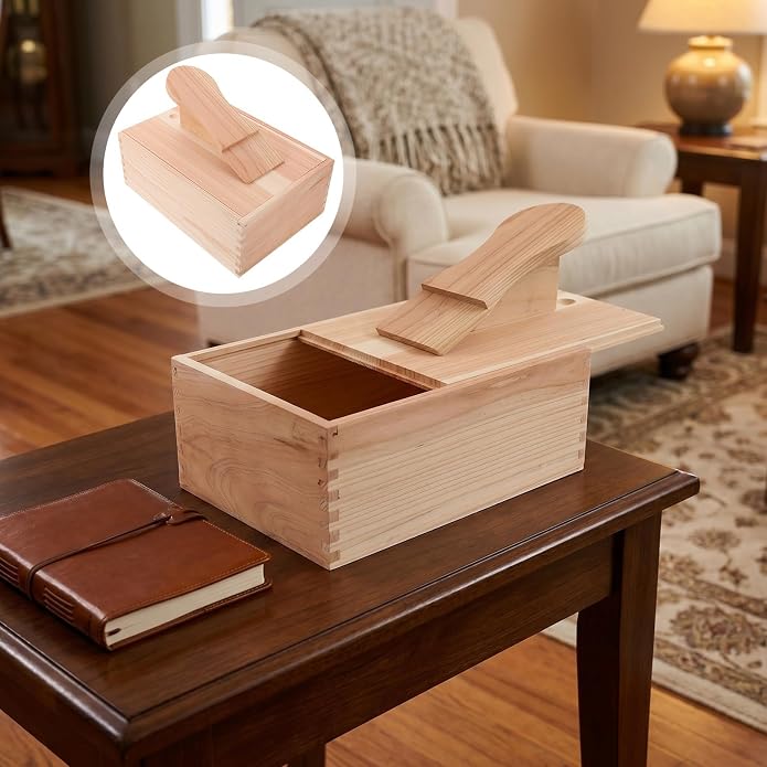 NUOBESTY Wooden Shoe Shine Kit Holder with Compartments and Foot Rest, Easy Cleaning Storage Box for Shoe Polish and Brushes, Space-saving Organizer in Modern Minimalist Style,