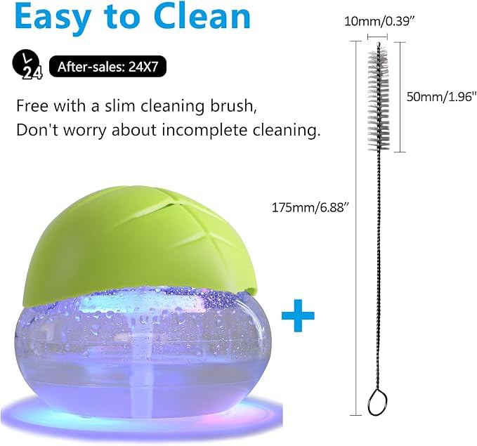 Water-Based Purifier Air Washer, Air Revitalizer & Freshener, Air Fresher with 7 LED Color Changing Light for Rooms (Green)