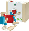PlanToys® Cleaning Set | Montessori Wooden Housekeeping Play Set for Kids | Includes Broom, Mop, Dustpan, Bucket & Duster | Eco-Friendly Pretend Play Toy for Practical Life Skills & Responsibility | broom mop dustpan bucket duster, wooden cleaning set,...