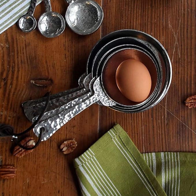 Crosby & Taylor Roman Pewter Measuring Cups and Spoons Super Post Set