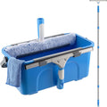 Mitclear Professional Window Cleaning Kit with Bucket 3 Gallon, 14" Window Squeegee Microfiber Scrubber with 77" Long Handle, Window Washing Equipment Cleaner Tools for Home Outdoor Car Commercial Use
