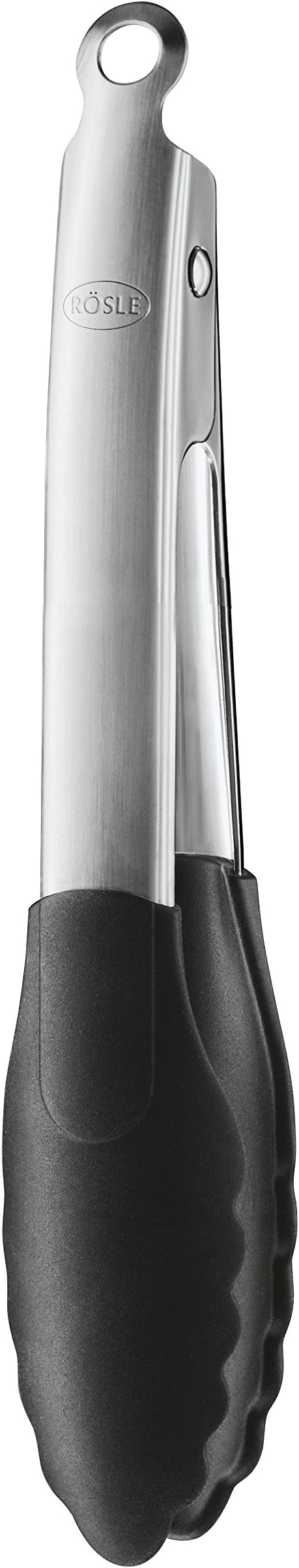 Rösle Stainless Steel 9-inch Silicone Coated Locking Tongs