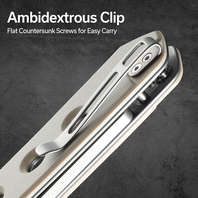 CIVIVI Vision FG Pocket Knife,3.54" Damascus Reverse Tanto Blade C22036-DS1 | Superlock Folding Knife with G10 Handle, Reversible Ambidextrous Clip for EDC Camping Hiking