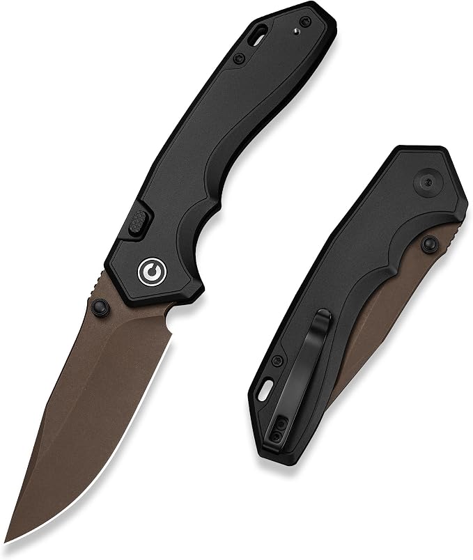 CIVIVI Elite Brova Folding Pocket Knife, 3.41" S35VN Blade, Top Liner Lock | Ergonomic Stylish Aluminum Handle, Reversible Clip, EDC Knife CE25093-2