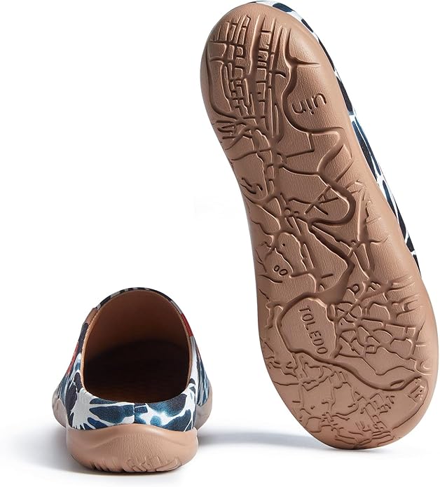 UIN Men's Mules Slipper Loafers Lightweight Mules Walking Casual Clogs Comfort Household Slip Ons Art Painted Travel Shoes Malaga Marine World