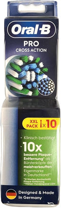 Oral-B Pro Cross Action Replacement Brush Heads, 10 Count (XXL Pack), Electric Toothbrush Refills, International Version