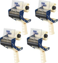 Box USA Tape Logic 4 Inch Heavy-Duty Packing Tape Dispenser Gun, for Packing, Shipping, Moving and Warehouse Use (4 Dispensers)
