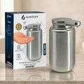GentleJet WaveJet Automatic Liquid Soap Dispenser Touchless Sensor, USB-C Rechargeable, 304 Stainless Steel, IPX5 Waterproof for Bathroom Kitchen Sink, 10 oz / 300 ml