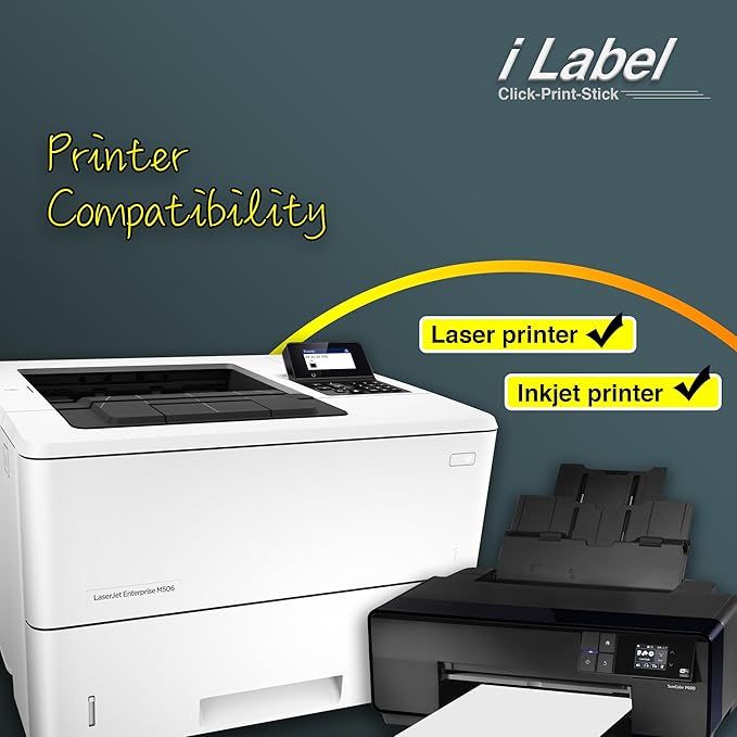 8.5" x 11" Full Sheet Label Sticker Paper for Laser & Inkjet Printers[600 Sheets,600 Labels]