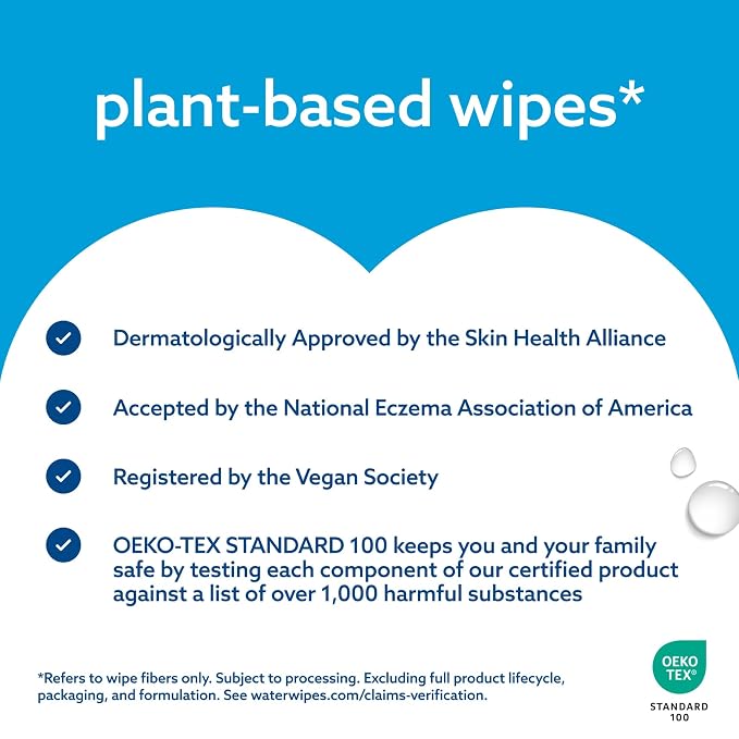 WaterWipes Sensitive+ Newborn & Baby Wipes, 3-In-1 Cleans, Cares, Protects, 99.9% Water, Unscented & Hypoallergenic, 60 Count
