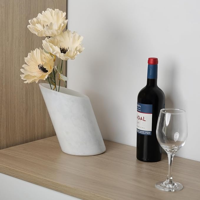 BCS Marble Wine Bottle Chiller - Versatile Wine Chillers for Bottles - Applicable to Kitchen Utensil Holder/Makeup Brush Holder/Pen Holder for Desk That Also Serve as Lamp Shade
