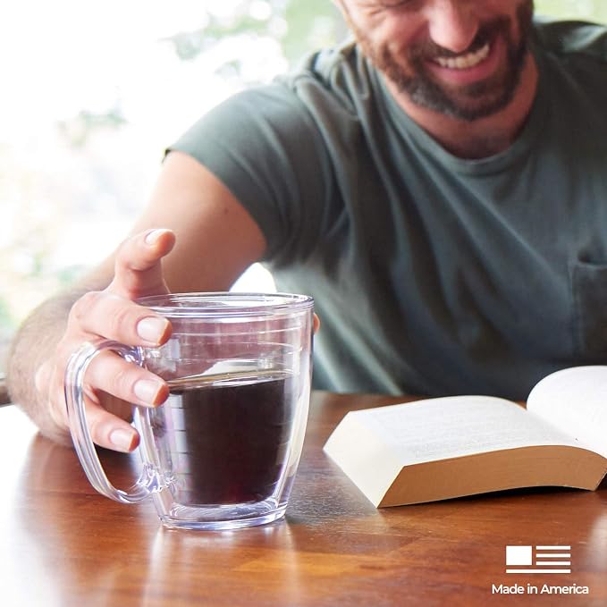 Tervis 16oz Tritan Mug | Tabletop Collection, Quartz | Made in USA, Double-wall Insulated, Coffee & Matcha Stays Hot, Shatterproof, BPA-Free, Dishwasher Safe, Gifts under $25