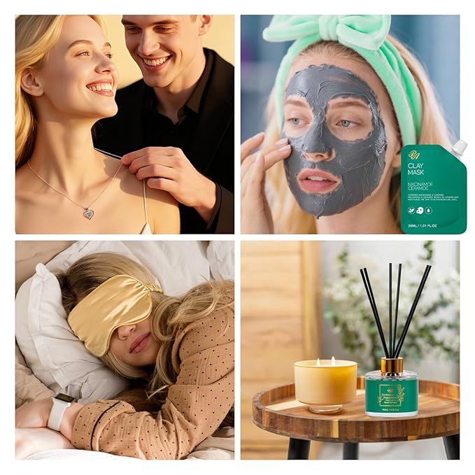35 Pcs Mother's Day Gift, Eucalyptus Bath & Body Gift Basket for Women, Self-Care Relaxation Basket Set, Face Skin Care Kit, Home Spa Gift, Face Oil, Birthday, Christmas, Anniversary