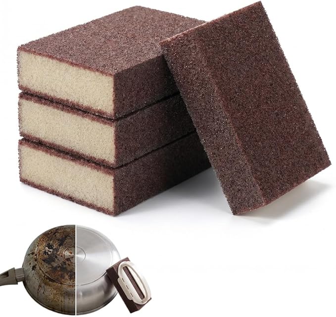 Magic Emery Cleaning Sponge, 2026 New Carborundum Sponge, Multi-Purpose Sponge Brush, Durable Scrub Block for Sinks and Stoves, Kitchen Cleaning Sponge for Home Chefs (2, Sponge)