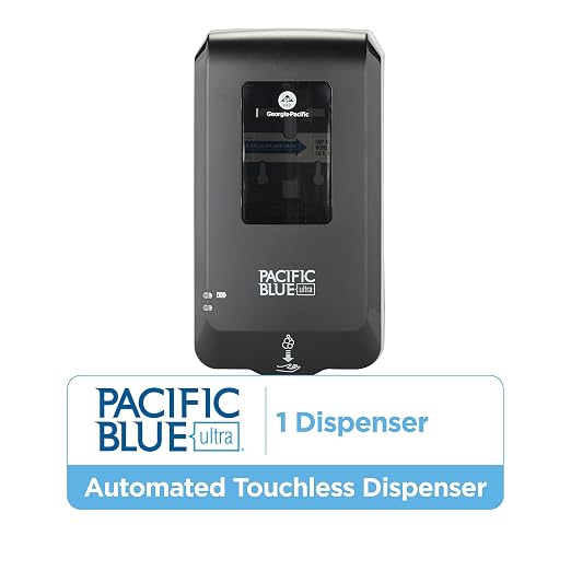 Georgia-Pacific (53590) Pacific Blue Ultra Automated Soap Dispenser, Black, Wall Mounted, Easy To Install & Maintain, Batteries Included