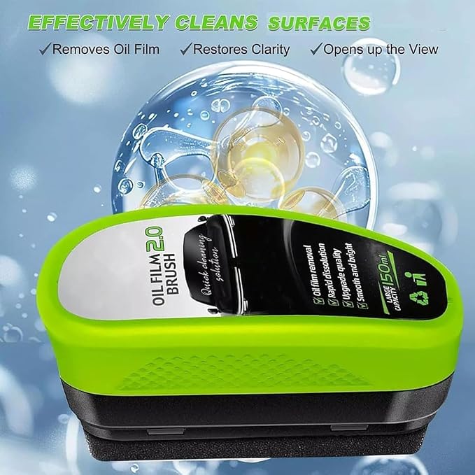 Oil-Free Car Glass Cleaner Brushes, 2026 New Oil Film Brush 2.0, Automotive Oils Film Cleaning Brush for Car Window, Universal Glass Cleaning Board