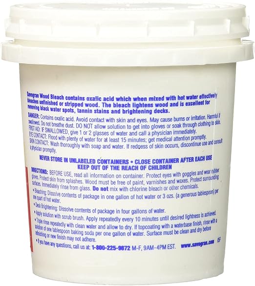 Savogran 10501 Wood Bleach, 12 oz, 6 Pack