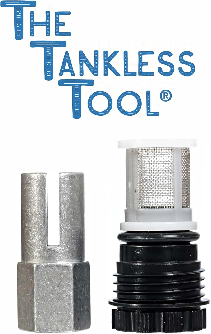 Tankless Water Heater Filter H98-510-S for Rinnai models with Inlet Filter Removal Tool | The Tankless Tool with H98-510-S Filter | Made in USA