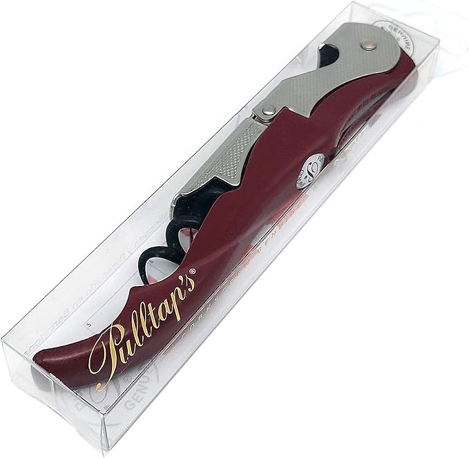 Pulltap's Genuine Slider Boss 150 Waiter's Corkscrew – Double-Hinged Wine Key with Sliding Foil Cutter – Patented Design – Made in Spain – Burdeos (Bordeaux)