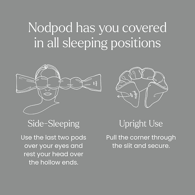 Nodpod Gentle Pressure Sleep Mask | Patented Light Blocking Design for Sleeping, Traveling & Relaxation - Elephant Gray