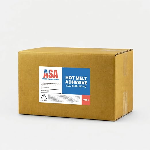 ASA Industrial Hot Glue Sticks 5/8" x 10" Clear High Temp – Stronger Hold, Low Stringing – Full Size Glue Gun Refills for Wood, Plastic, Fabric & Packaging - 10 lb (113 Count) | High-temp clear adhesive with strong hold & low stringing. For wood, plast...