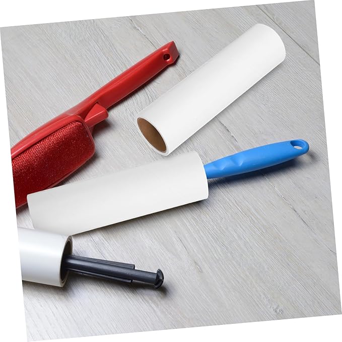 10rolls Wide Surface Roller Lint Roller Refills Extra Sticky for Upholstery Pet Hair Remover Hair Stick Replacement Parts White