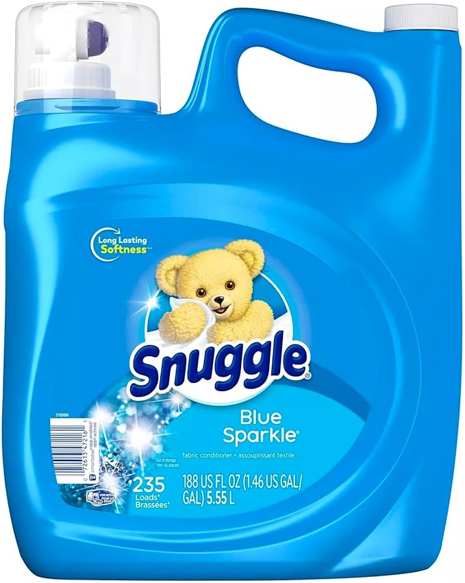 Snuggle Liquid Fabric Softener, Blue Sparkle (188 Fluid Ounce, 235 Loads)