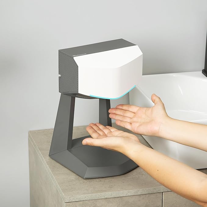 Hand Dryer with Accessory Stand & HEPA Filter for Commercial/Residential (Home) Use - Compact, Portable, High Speed, UL/ETL Listed (Arctic White Bundle)
