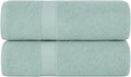 SALBAKOS 2-Piece 100% Turkish Cotton Bath Towels, X-Large 35x70 in, Seafoam | Oversized Bath Sheet Towel for Bathroom & Beach, Thick, Super Soft, Highly Absorbent, Premium Hotel Quality, Made in Turkey