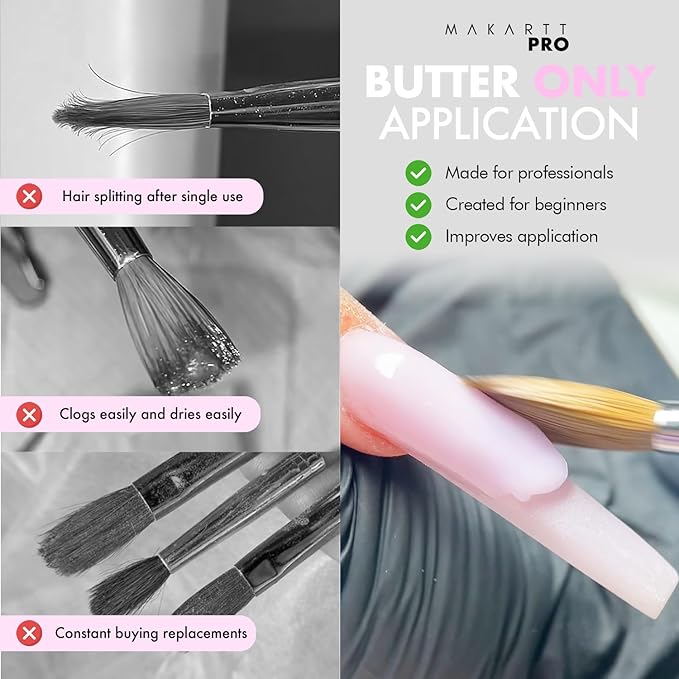 MakarttPro Kolinsky Acrylic Nail Brush #8 – 100% Pure Kolinsky Hair for Acrylic Powder & EMA Monomer, Professional Nail Brush with Superior Liquid Retention, Anti-Clogging, for Nail Techs & Beginners