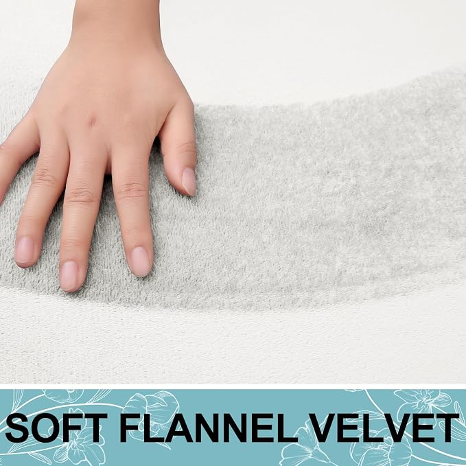 Smiry Memory Foam Bath Mat 47x17, Extra Soft and Absorbent Bathroom Mats, Non Slip Washable Carpet for Floor, Shower and Tub, Ivory White