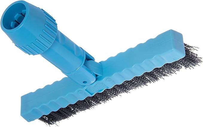 Carlisle Food Service Products Grout Line Brush with Swivel Head and Nylon Bristles for Cleaning Corners and Tile in Bathroom and Kitchen, 7.5", 12 Count, Black