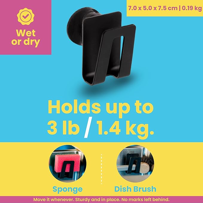 Magnetic Sponge Holder - Kitchen Sink Organizer - Ideal for Kitchen Organization & Accessories - Sink Sponge Holder (Biocomposite)