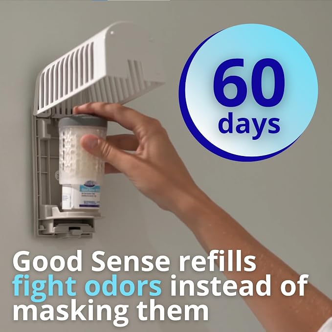 Diversey 100910595 Good Sense 60 Day Air Care System Refill, Continuous Odor Control Air Freshener Cartridge, Odor Neutralizing, Fresh Scent, 1.7 Ounce (Pack of 6)