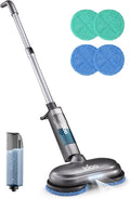 iDOO Cordless Electric Mop, Rechargeable Spin Mop with Water Spray & LED Headlight, Quiet Self Propelled Floor Cleaner, Lightweight Floor Scrubber for All Floors