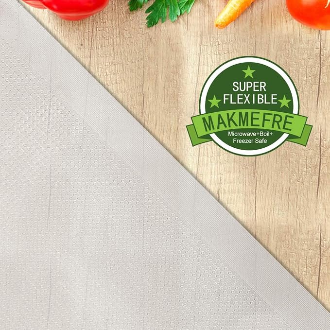 MakMeFre 100 Gallon Size 11x16Inch Vacuum Freezer Sealer Bags for Food, BPA Free, Heavy Duty Commercial Grade, Sous Vide Vaccume Safe,Vaccume Seal Pre-Cut Bag
