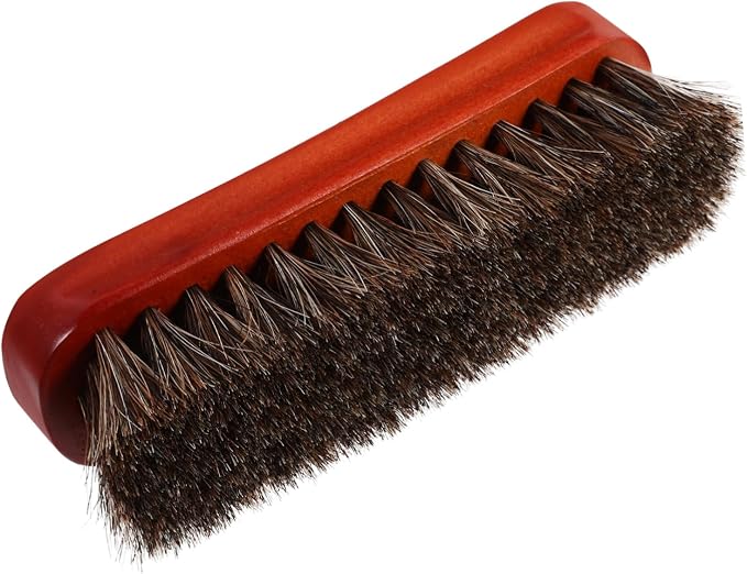 4pcs Wooden Horse Hair Shoe Cleaning Brush Ergonomic Design for Quick Polishing Care Portable Shine Brush for Efficient Shoe Maintenance
