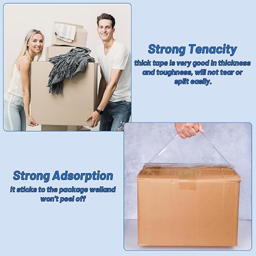 Oleitodh 24 Rolls Clear Packing Tape Bulk, 3" x 55 yd Shipping Tape, 1320 Total Yards, 2.7 Mil Heavy Duty Packaging Tape Refills, 3" Core Box Tape for Moving, Mailing, Warehouse & Office