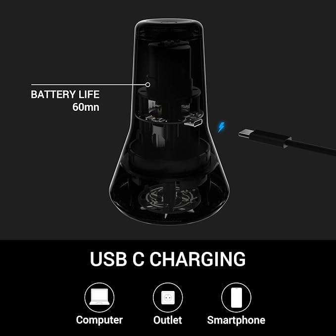 STEAMONE – Lint Shaver – XL Tank – 6 Stainless Steel Blades – Ergonomic Handle – Practical and Efficient – USB-C Rechargeable – RP30B