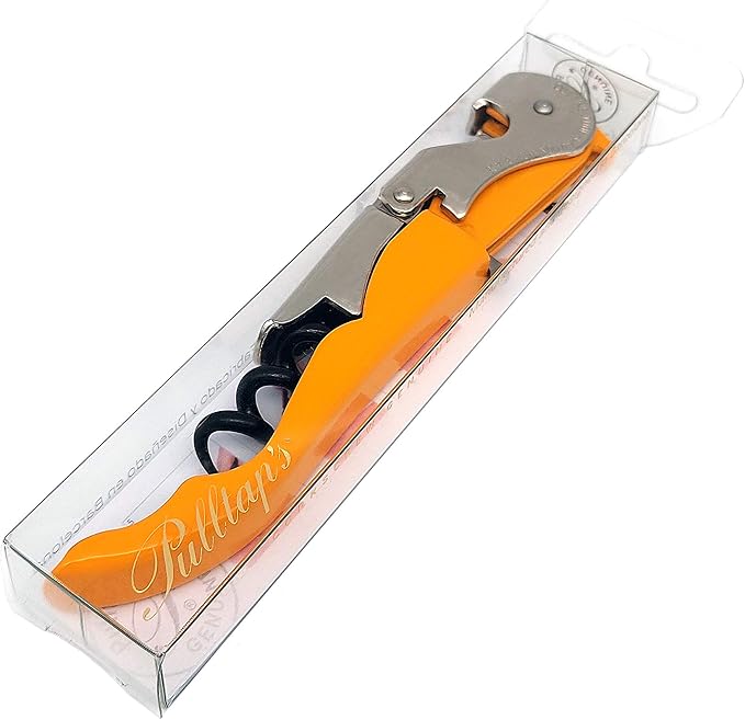 Pulltap's Genuine Slider 900 Waiter's Corkscrew – Double-Hinged Wine Key with Sliding Foil Cutter – Patented Design – Made in Spain – Amarillo (Yellow)