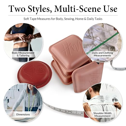 Custom PU Leather Tape Measure – Measuring Tape for Tailoring, Home, and DIY Projects, Personalized Logo Option (200)