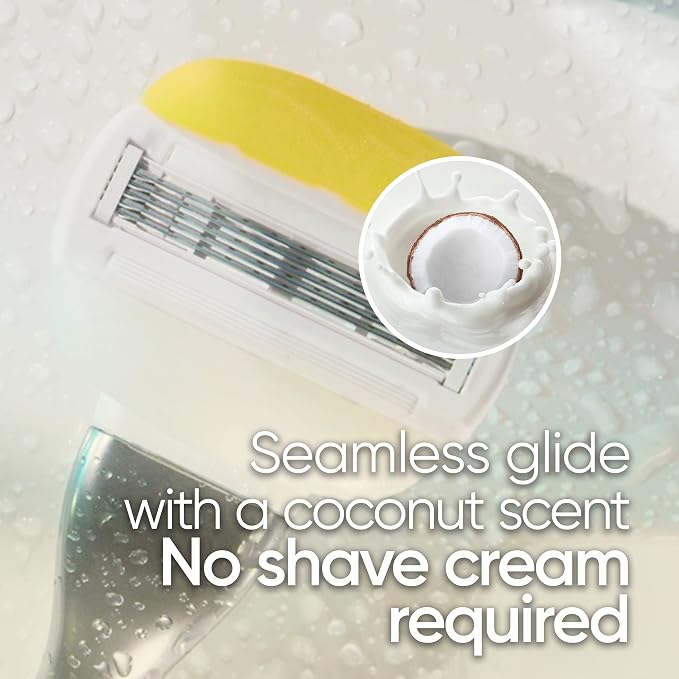 Gillette Venus ComfortGlide Womens Razor Blade Refills,Infused with Olay Coconut Scent,6 Count (Pack of 2)
