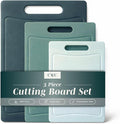 COOK WITH COLOR Non-Slip Cutting Board Set – Kitchen Essentials with Easy Grip Handle for Meat, Veggies, and Fruits, 3 Cutting Boards, Teal
