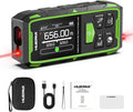 Huepar Professional 656ft/200M Dual Laser Distance Measuring Tool, 5 Years Warranty. Rechargeable Laser Room Measure Devices, Bilateral Metro Laser Measurement Tool with Angle Sensor, Magnetic Back