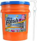 Ultra Fresh 5 Gallon Liquid Laundry Detergent Washing Soap with Spring Fresh Fabric Softener for All Machine Types, 6X Platinum, Up to 640 Loads