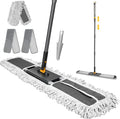 MASTERTOP Commercial Mop, 36'' Large Dust Mop,Heavy Duty Industrial Push Mops with 3 Reusable Microfibre Pads & 62'' Adjustable Handle for Home,Hotel,Mall,Warehouse