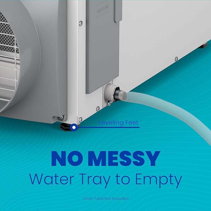 AprilAire E080 Whole House Dehumidifier for Basement & Crawl Space – 80-Pint High-Capacity Commercial Dehumidifier for Homes Up to 4,400 Sq. Ft. with Pump, Drain Hose, & Hanging Kit for DIY Install