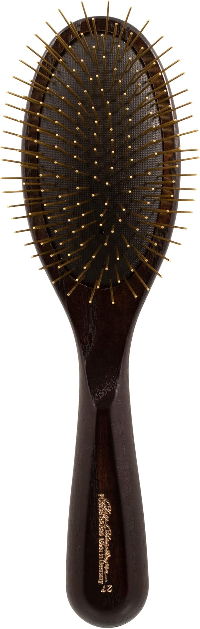 Chris Christensen 27 mm Oval Pin Dog Brush, Fusion Series, Groom Like a Professional, Brass Pins, 100% Static Free, Ground and Polished Tips
