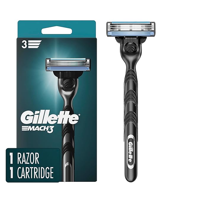 Gillette Mach3 Razor for Men, 1 Razor Handle + 1 Blade Refill