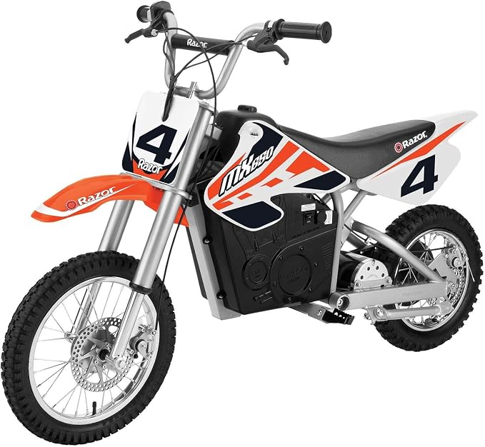Razor MX650 and MX500 Dirt Rocket Ride On Electric Rechargeable High Torque Motorcross Motorcycle Bike for Teens and Adults, Orange/Red (2 Pack)